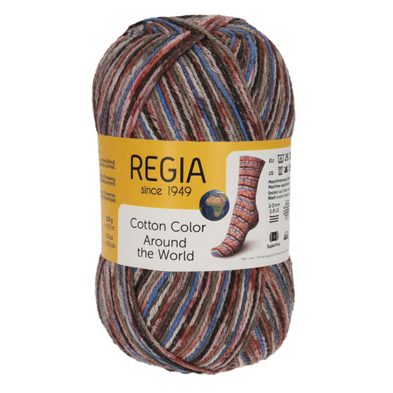 Regia Regia Cotton Color Around the World Sock Yarn