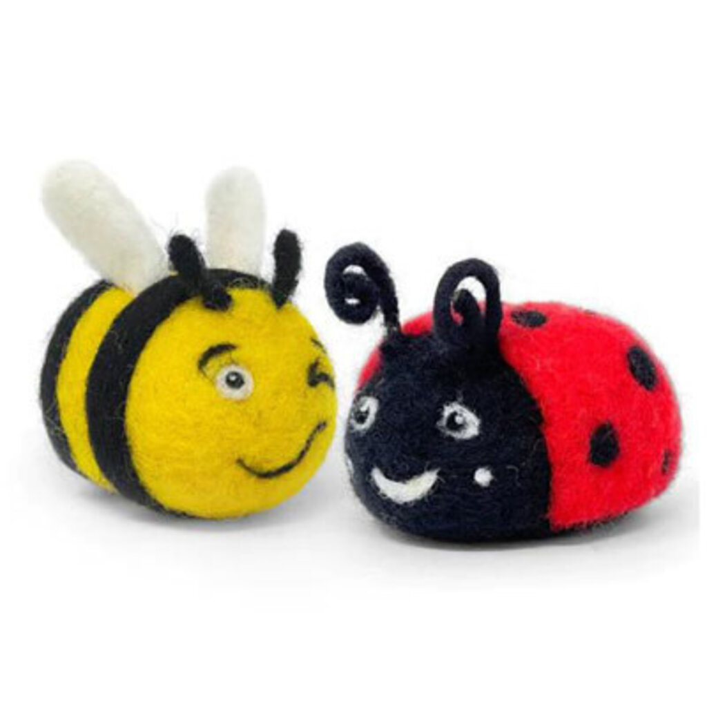 Crafty Kit Co. Needle Felting Kit - Bee and Ladybug