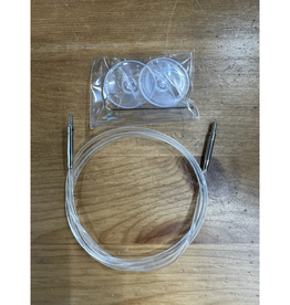 Lykke Needles Lykke Interchangeable Cord - Clear Swivel (3.5" tip)