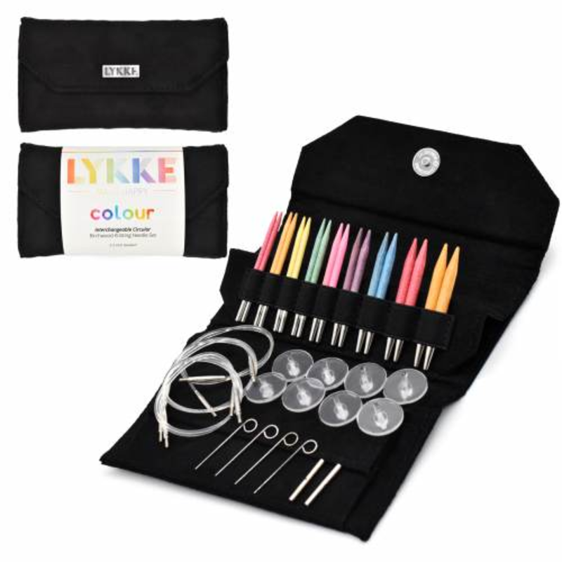 Lykke Needles Lykke Interchangeable Set - 3.5" Colour - Black Vegan Suede Case