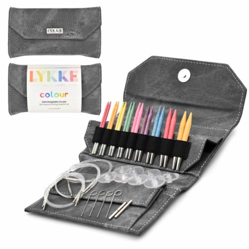 Lykke Needles Lykke Interchangeable Set - 3.5" Colour - Grey Denim Case