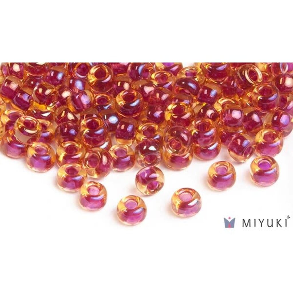 Miyuki Beads Miyuki Bead 6/0 - 363 Cranberry-lined Topaz AB