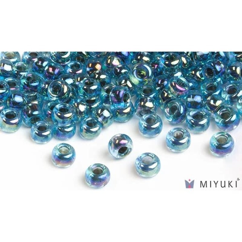 Miyuki Beads Miyuki Bead 6/0 - 339 Blue Lined Aqua AB
