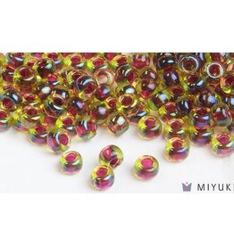 Miyuki Beads Miyuki Bead 6/0 - 336 Cranberrylined Peridot AB