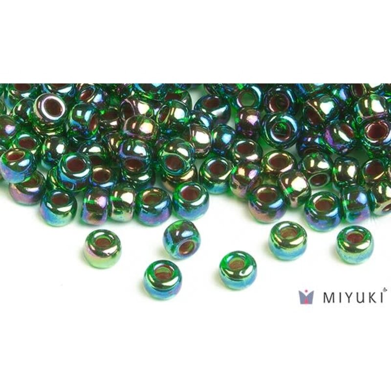 Miyuki Beads Miyuki Bead 6/0 - 344 Cobalt-lined Green AB
