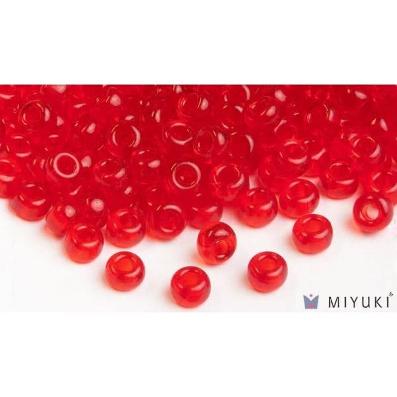 Miyuki Beads Miyuki Bead 6/0  - 140 Transparent Red