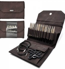 Lykke Needles Lykke Interchangeable Set - 5" Driftwood - Cacao Denim Case