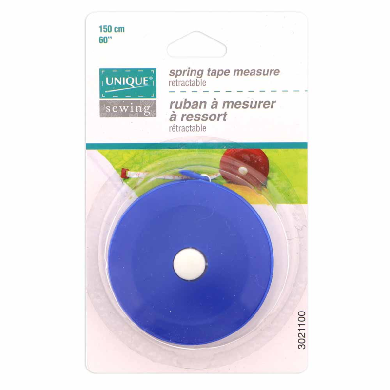 Unique UNIQUE SEWING Spring Mechanism Retractable Tape Measure - 150cm (60″)