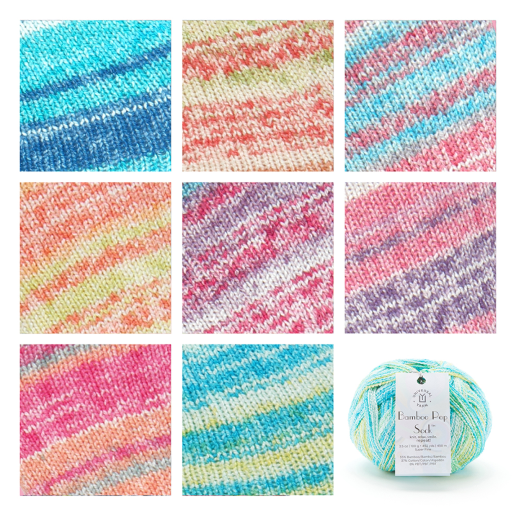 Universal Yarns Universal Yarn - Bamboo Pop Sock Yarn Multi Colors