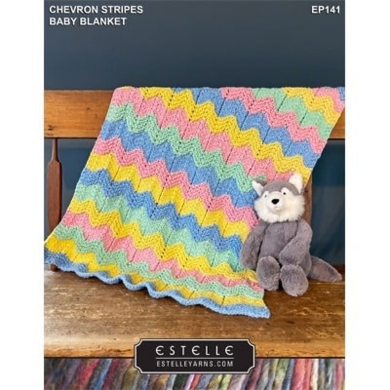 Estelle Yarns Chevron Stripes Baby Blanket