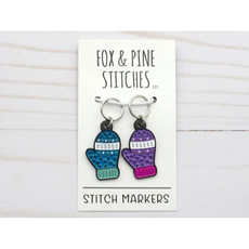 Fox and Pine Fox and Pine Stitch Marker - Mittens