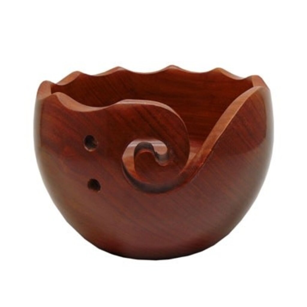 Estelle Yarns Estelle Yarns - Sheesham Wood Scalloped Yarn Bowl