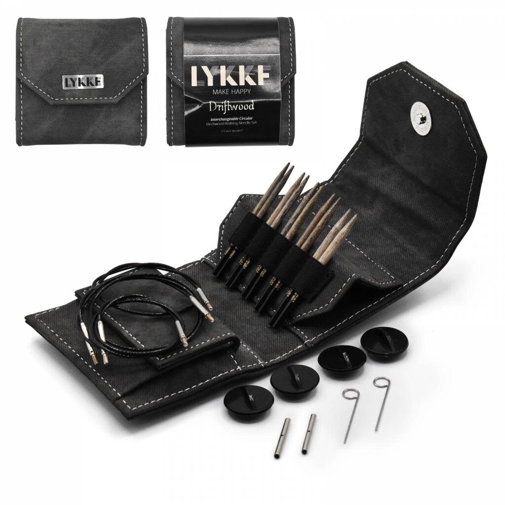 Lykke Needles Lykke Interchangeable Set - 3.5" Starter Set - Driftwood Grey