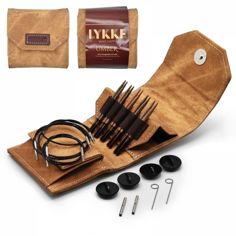 Lykke Needles Lykke 3.5" Interchangeable Starter Set - Umber Tan
