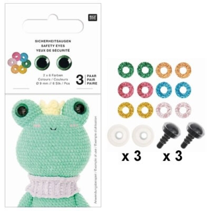 Rico Yarns Rico Safety Eyes - 9 mm
