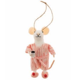 Indaba Felted Mouse Ornament - Sunday Sloane