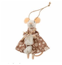 Indaba Felted Mouse Ornament - Knitting Nora