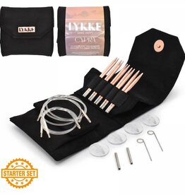Lykke Needles Lykke Interchangeable Set - 3.5" Cypra Starter Set, Black Vegan Suede