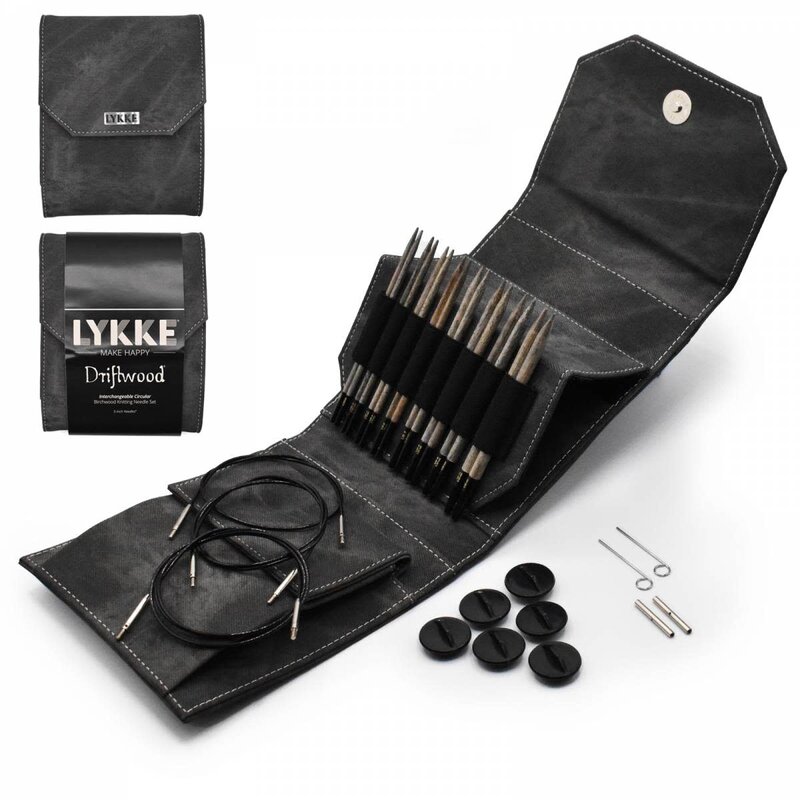 Lykke Needles Lykke Interchangeable Set - 5" Starter Set, Grey Denim