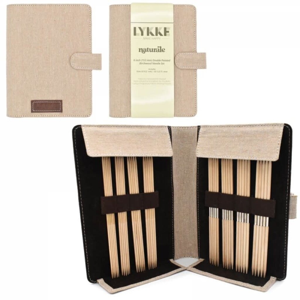 Lykke Needles Lykke Double Pointed Needle Set - 6" Driftwood Small - Naturale