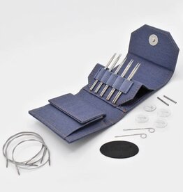 Lykke Needles Lykke Interchangeable Mini Set - 3.5" Flight Faux Waxed Canvas Denim
