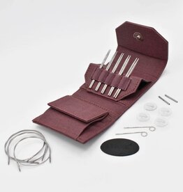 Lykke Needles Lykke Interchangeable Mini Set - 3.5" Flight Faux Waxed Canvas Maroon