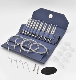 Lykke Needles Lykke Interchangeable Set - 3.5" Flight Faux Waxed Canvas Denim