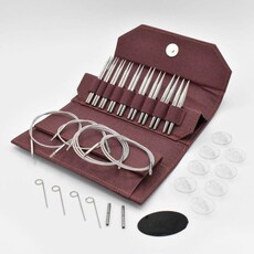 Lykke Needles Lykke Interchangeable Set - 3.5" Flight Faux Waxed Canvas Maroon