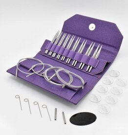 Lykke Needles Lykke Interchangeable Set - 3.5" Flight Faux Waxed Canvas Purple