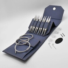 Lykke Needles Lykke Interchangeable Bulky Set - 5" Flight Faux Waxed Canvas Denim
