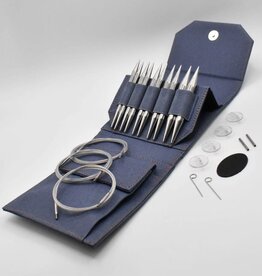 Lykke Needles Lykke Interchangeable Bulky Set - 5" Flight Faux Waxed Canvas Denim