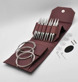 Lykke Needles Lykke Interchangeable Bulky Set - 5" Flight Faux Waxed Canvas Maroon