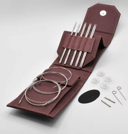 Lykke Needles Lykke Interchangeable Mini Set - 5" Flight Faux Waxed Canvas Maroon