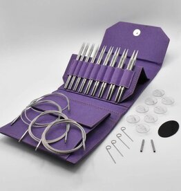 Lykke Needles Lykke Interchangeable Set - 5" Flight Faux Waxed Canvas Purple