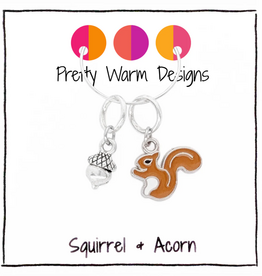 Pretty Warm Designs Pretty Warm Designs - Squirrel and Acorn Ring Markers