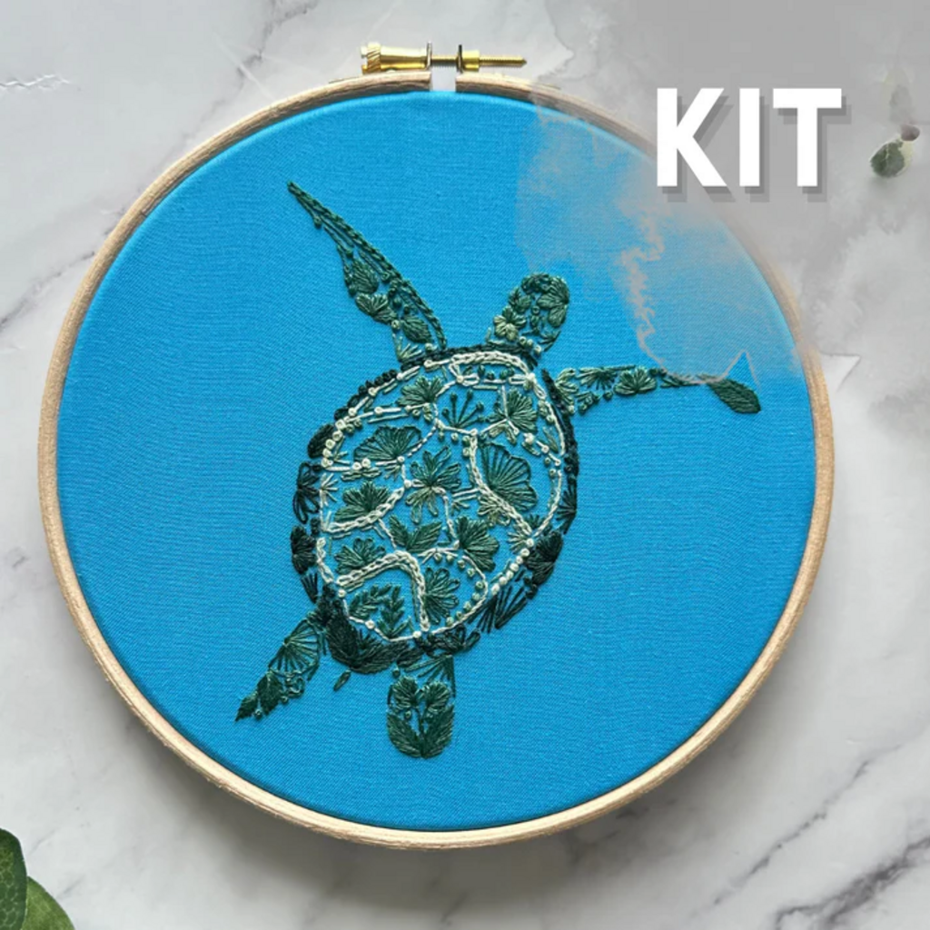 Nest Embirdery Nest Embirdery - Turtle Time Embroidery Kit