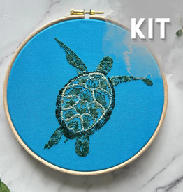 Nest Embirdery Nest Embirdery - Turtle Time Embroidery Kit