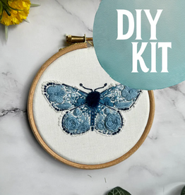 Nest Embirdery Nest Embirdery - Karner Blue Butterfly Mini Embroidery Kit