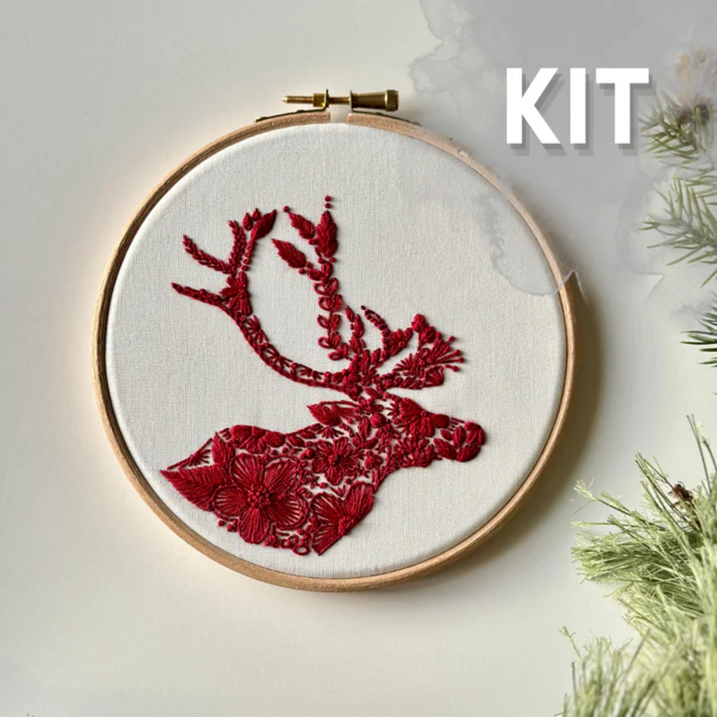 Nest Embirdery Nest Embirdery - Bloomin Antlers Embroidery Kit