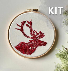 Nest Embirdery Nest Embirdery - Bloomin Antlers Embroidery Kit