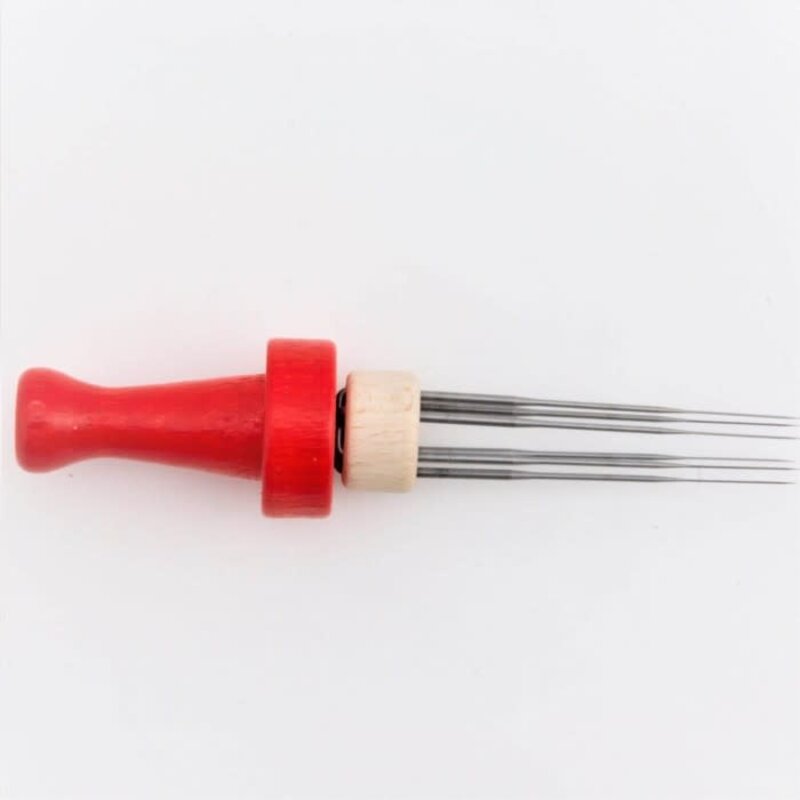 Meervilt Meervilt Felting Needle - Red Felt Needle Holder for 6 needles