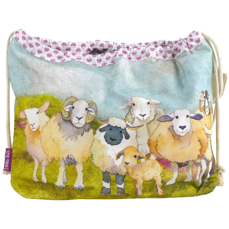 Emma Ball Emma Ball Felted Sheep Drawstring Bag