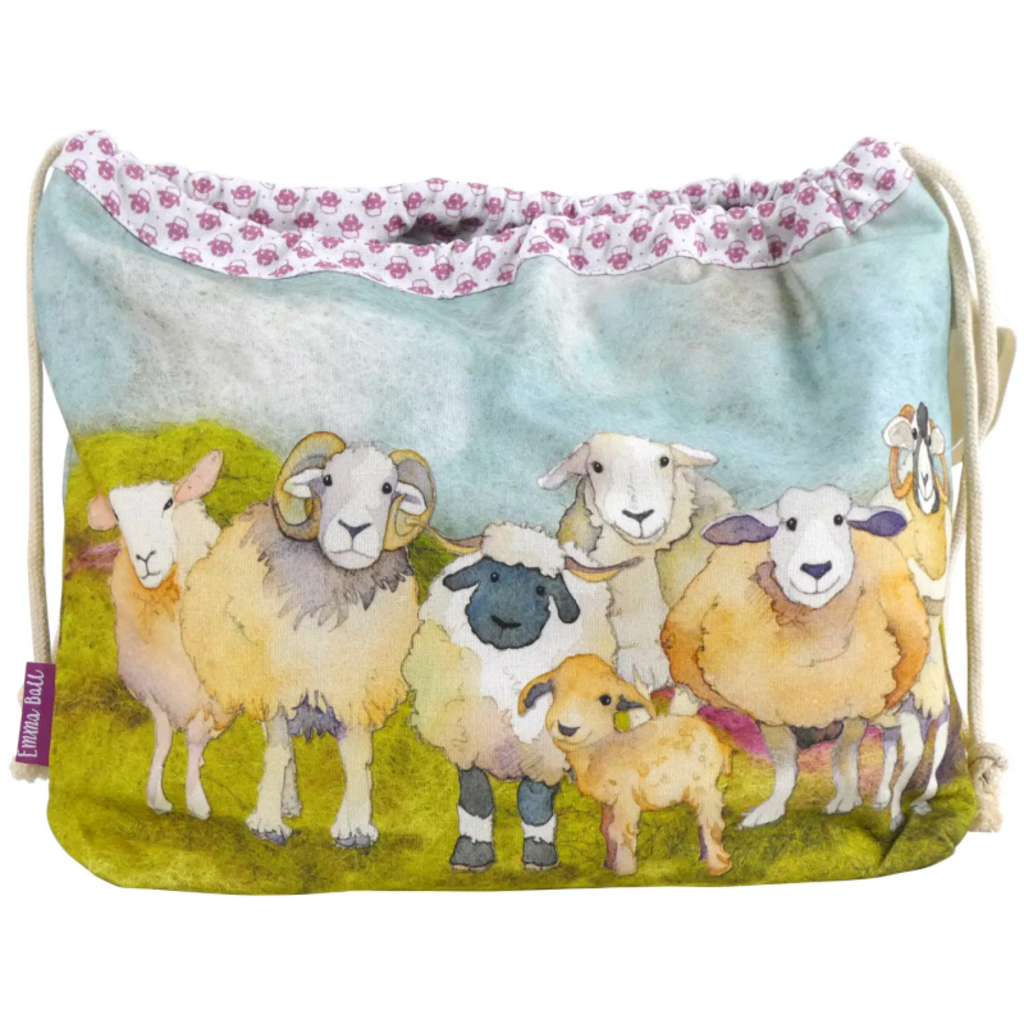 Emma Ball Emma Ball Felted Sheep Drawstring Bag