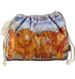 Emma Ball Emma Ball Highland Coo Drawstring Bag