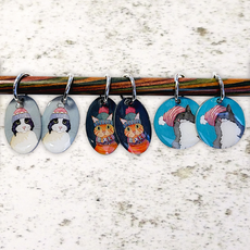 Emma Ball Emma Ball Cats in Hats Stitch Markers