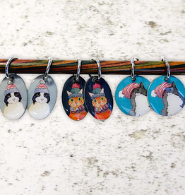 Emma Ball Emma Ball Cats in Hats Stitch Markers