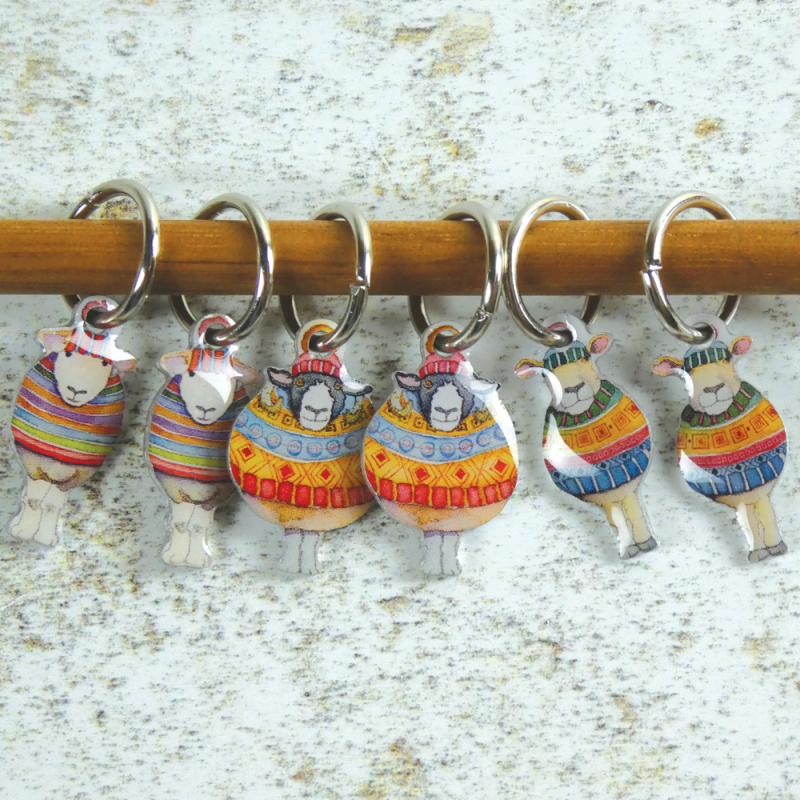 Emma Ball Emma Ball Stripey Sheep Stitch Markers