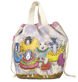 Emma Ball Emma Ball Sheep in Sweaters, Large Bucket Drawstring Bag