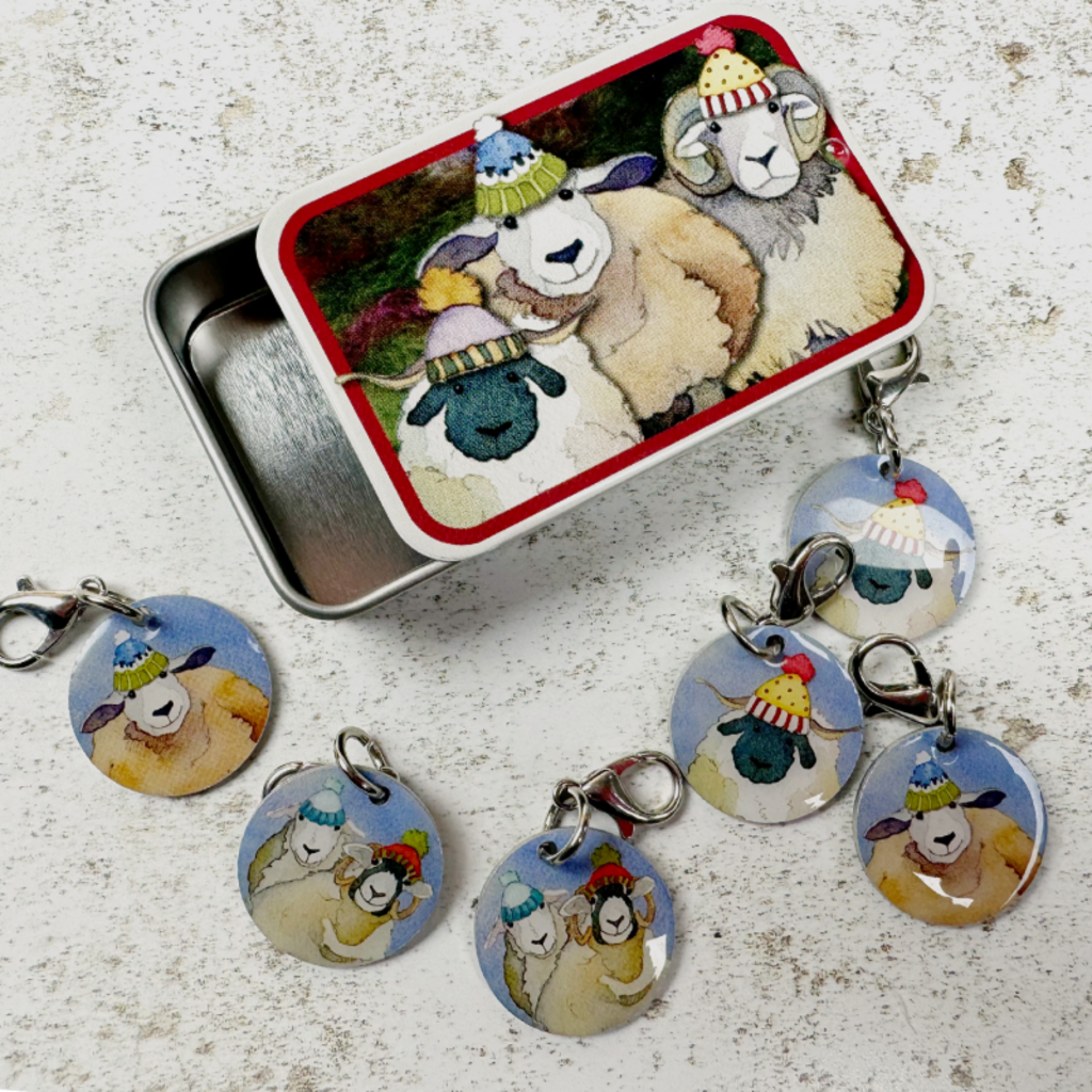 Emma Ball Emma Ball Happy Sheep Crochet Stitch Markers in a Pocket Tin