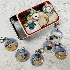 Emma Ball Emma Ball Happy Sheep Crochet Stitch Markers in a Pocket Tin